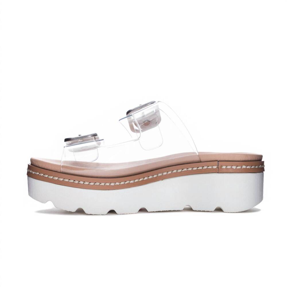 NEW CHINESE LAUNDRY women's surfs up sandal in clear